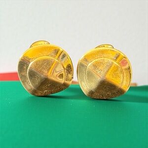 Vintage Monet Sculptural Gold-Tone Clip-On Earrings